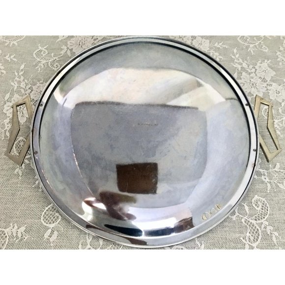 Kromex VTG MCM Charcuterie Board Serving Trays Platters Chrome Round/Oval - Picture 5 of 10